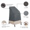 Modern Leisure Renaissance Stackable/High Back Bar Chair Cover, 27 in. L x 27 in. W x 49 in. H, Gray 3030 - alternate 9